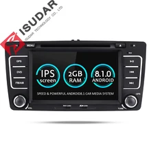 Isudar Автомагнитола 2 din с 7 дюймовым экраном на Android 8.1.0 для автомобилей SKODA/Octavia 2009-2013 Canbus 2GB RAM 16GB ROM FM Радио USB Навигация мультимедиа
