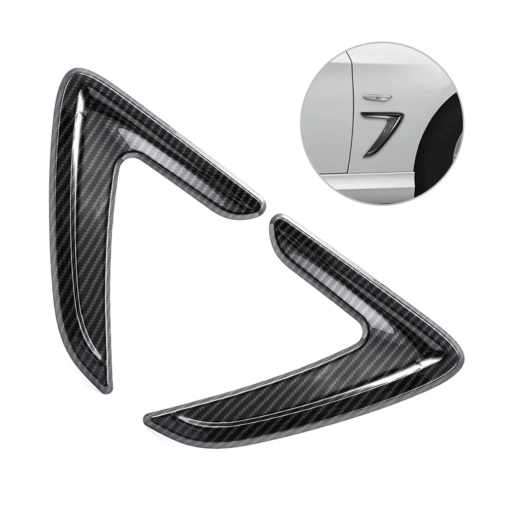 

2pcs Car Stickers Car Side Air Vent Cover Trim Fender Sticker Car-styling ABS Carbon Fiber Style Fit For BMW 3-Series F30 12-16