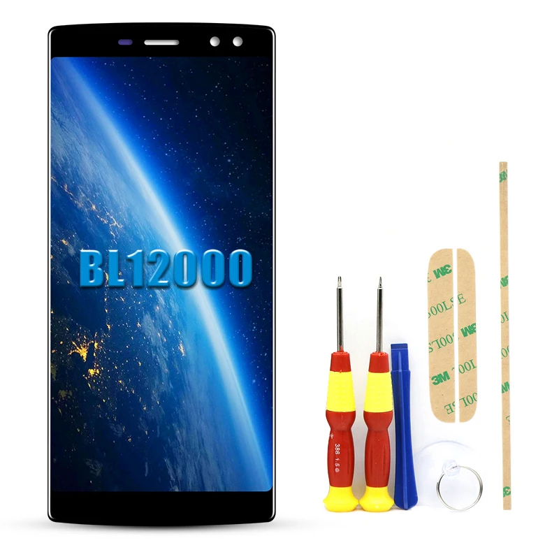 6," Для Doogee BL12000 ЖК-дисплей кодирующий преобразователь сенсорного экрана в сборе bL 12000 Doogee BL12000 Pro lcd черный/синий запасные части