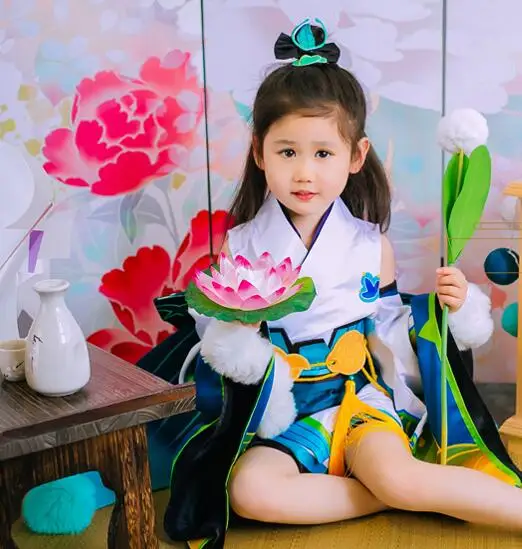 

COSPlAY Mobile game Onmyoji Hotaru grass Just Dance Kids kimono Suit Cos Clothes