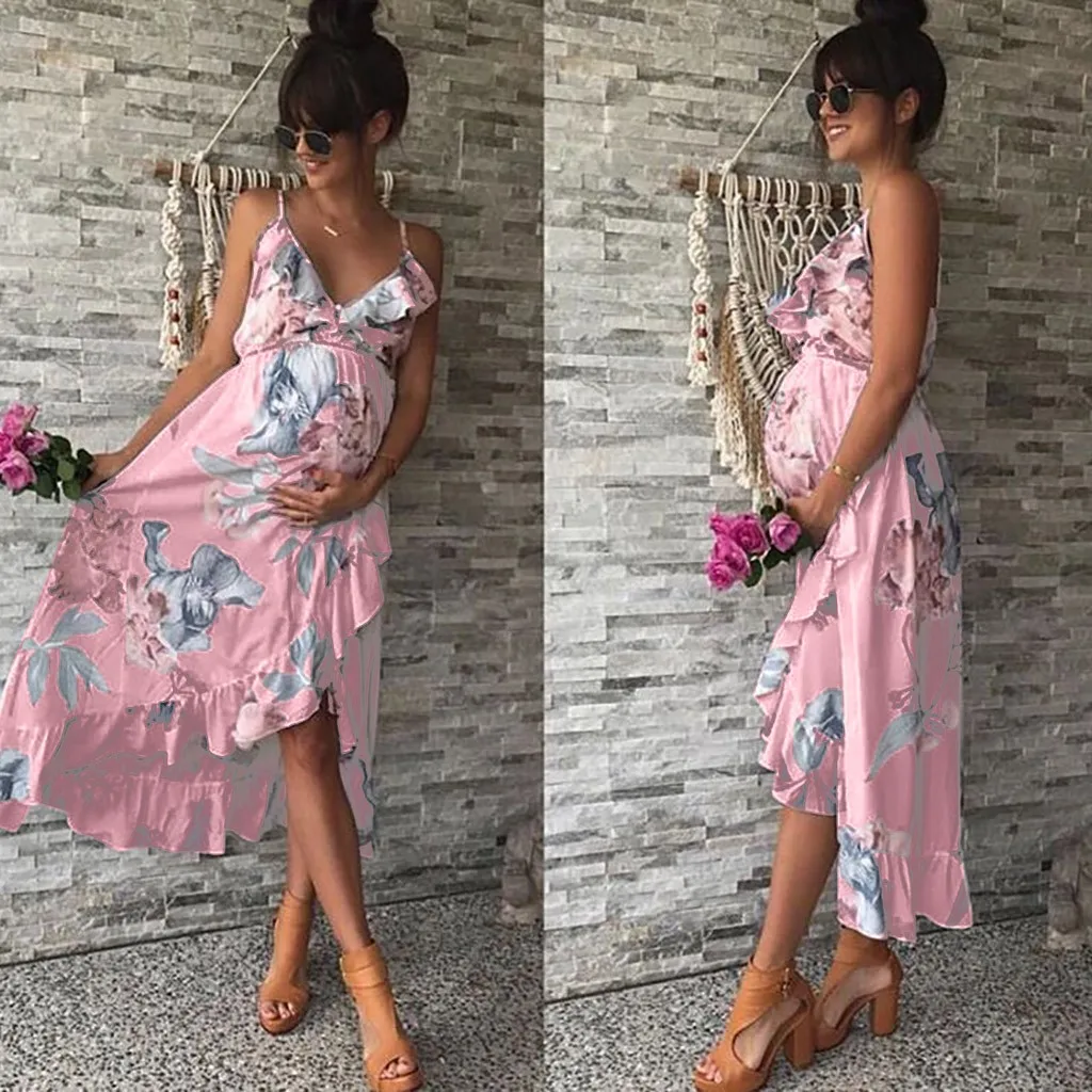 

MUQGEW summer dress for pregnant women maternity clothes for photo shoots pregnancy dresses for shooting hamile giyim#p7
