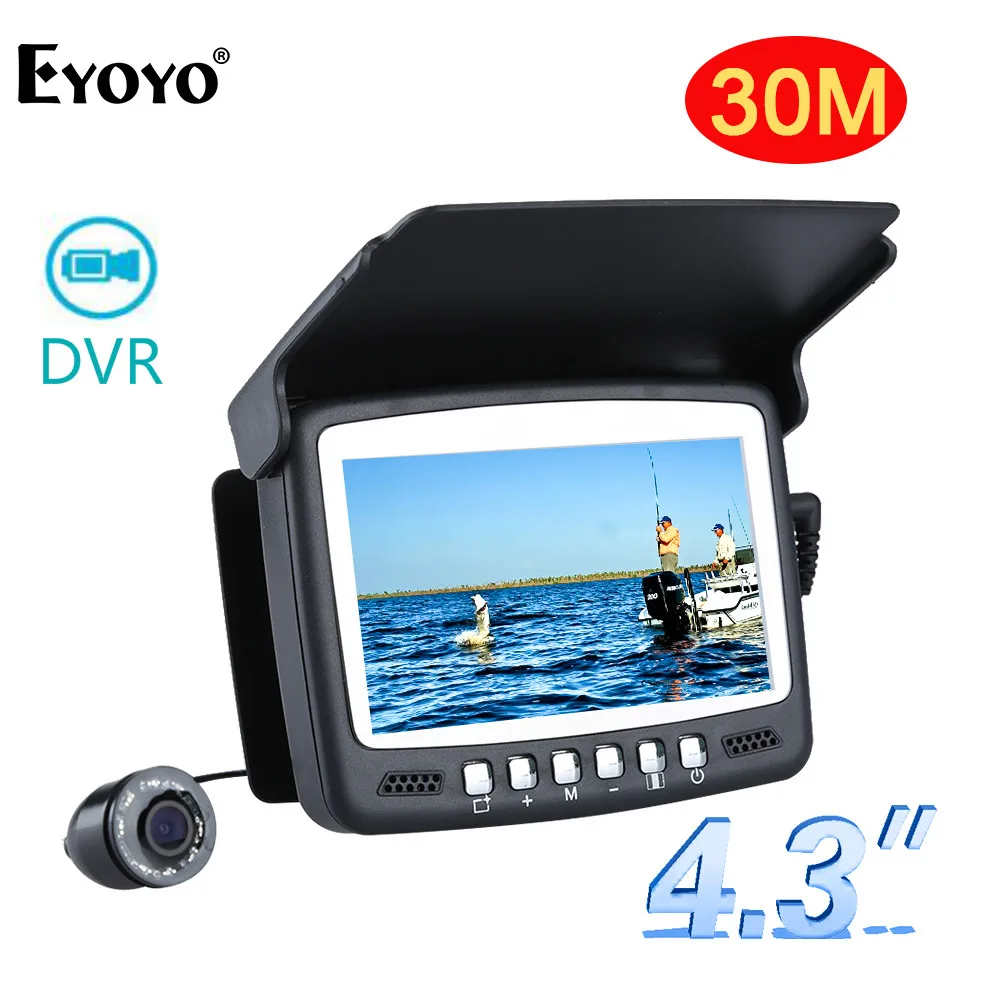 

Eyoyo Original Underwater Fishing Camera 30M 1000TVL 4.3" Video Recorder DVR Fish Finder with 8Pcs Infrared IR LED Ice Fishing