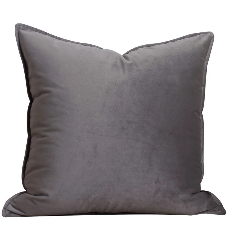 Новая роскошная Удобная однотонная цветная подушка, супермягкая бархатная домашняя декоративная подушка, Чехол 45x45 см, декоративная наволочка