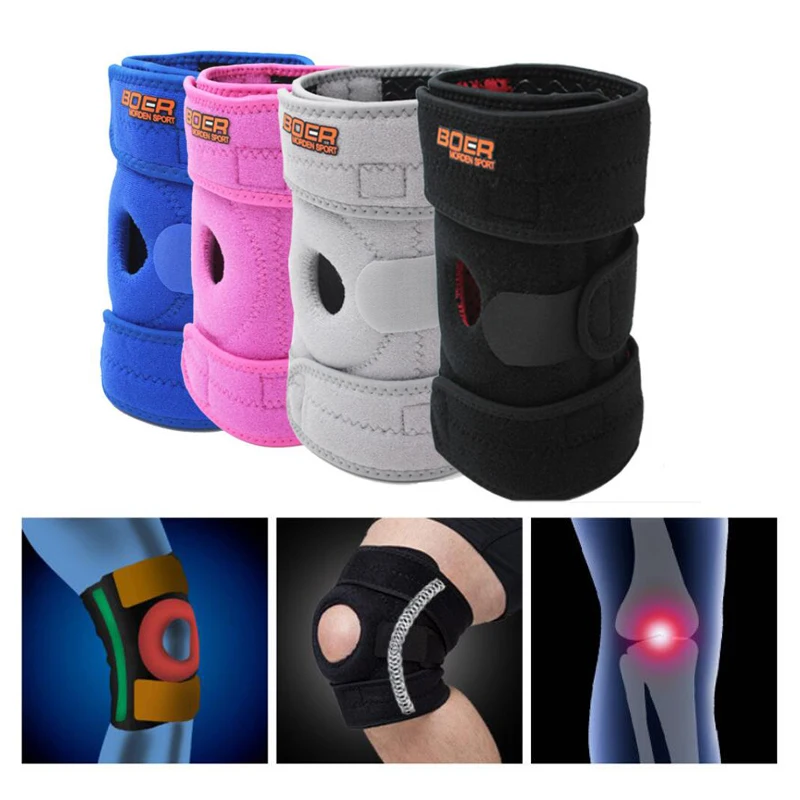 

2pcs Knee Support Knee Pads Brace Kneepad Gym Weight lifting Knee Wraps Bandage Straps Guard Compression Knee Sleeve Brace