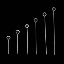 300 шт./лот 0.6 мм 15/20/25/30/35/40 мм Длина Нержавеющая сталь глаз Булавки ювелирных изделий для Модные украшения делая CN-fbz-E