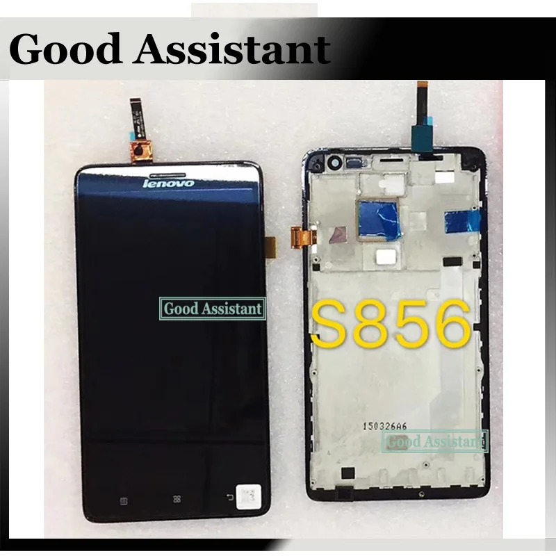 

Original Black For Lenovo s856 LCD Display + Touch Screen Digitizer Sensor Glass Panel Assembly Frame Replacement parts