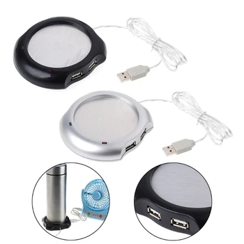 

4 USB Hub Electric Powered Drink Cup Warmer Pad Plate For Office and Home Use