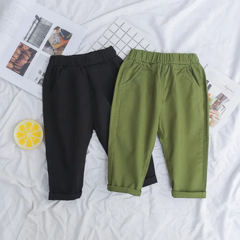 

New Autumn Kids Cotton Harem Pants Casual Girls Boys Korean Styles Trousers 2018 Fashion Toddler Baby Boys Clothes Wholesale