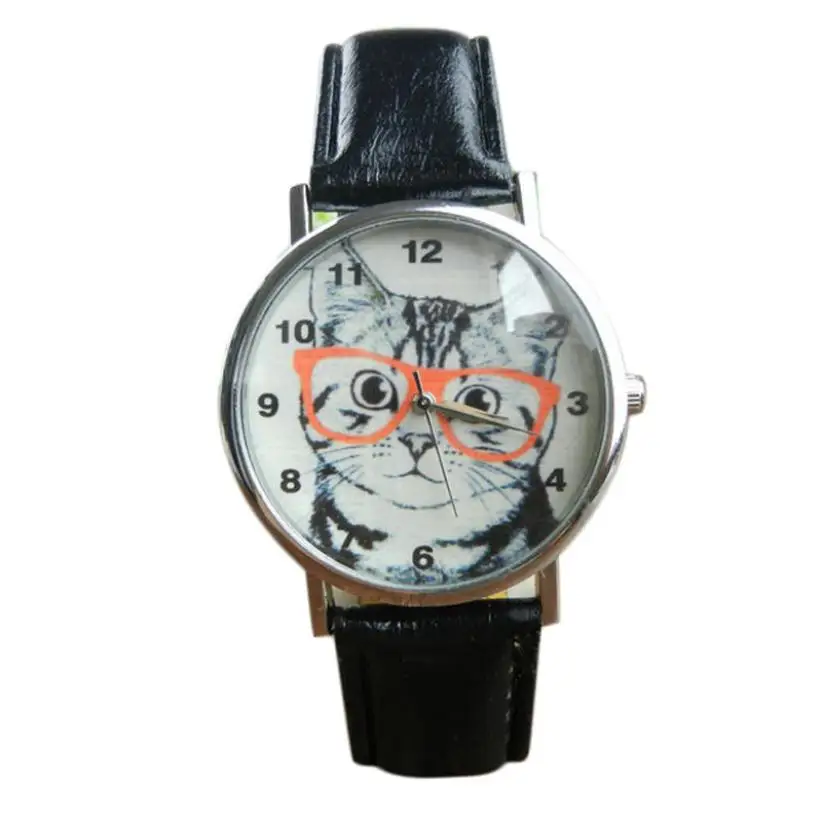 Relogio Feminino 2018 Hot Luxury Female Watch Women Fashion Casual Cartoon Cat Pattern Brand Watches huismerk kopen in de aanbieding Relogio Feminino 2018 Hot Luxury Female Watch Women Fashion Casual Cartoon Cat Pattern Brand Watches huismerk kopen in de aanbieding