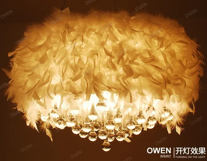 

Feather lamp feather crystal pendant light crystal pendant light pendant light feather pendant light ZL347