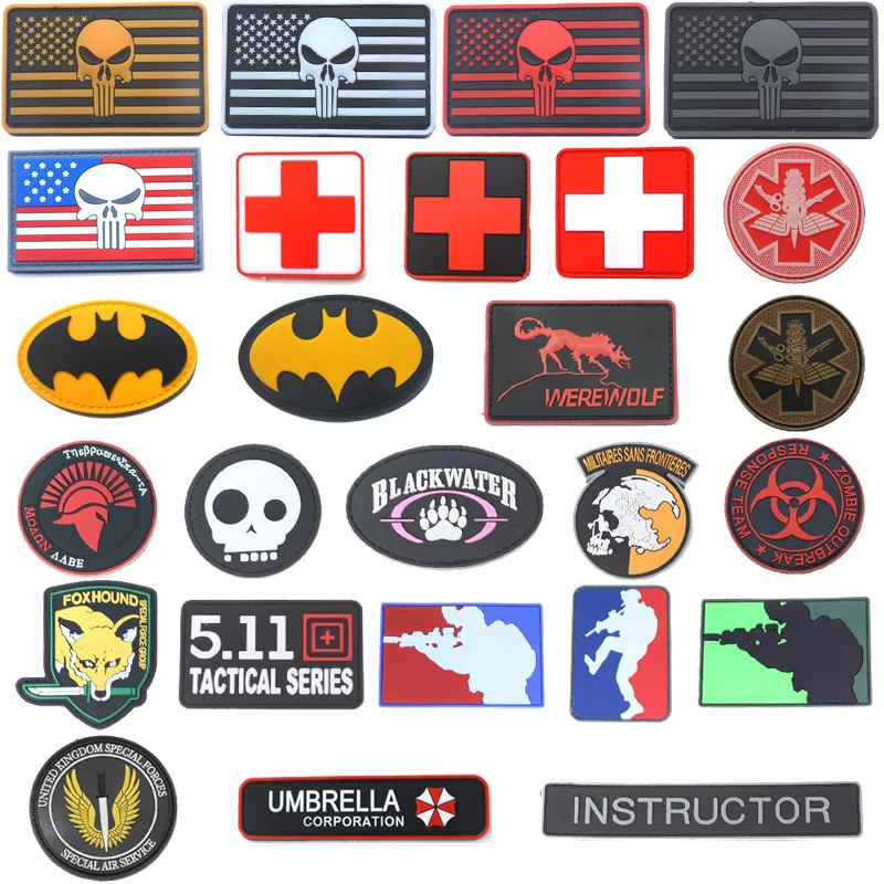 

PVC US Flag Patch Broke Into The Sniper Fox Fox Umbrella World Air Force Sea Seal Spartan Military Badge Tactical Air Gun Patch
