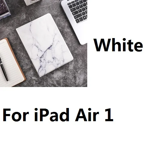 Жесткий мраморный защитный чехол для iPad Air12 Mini12345 iPad234 iPad 9,7 дюймов Air Pro 10,5 iPad 10,2 - Цвет: For iPad Air1 W