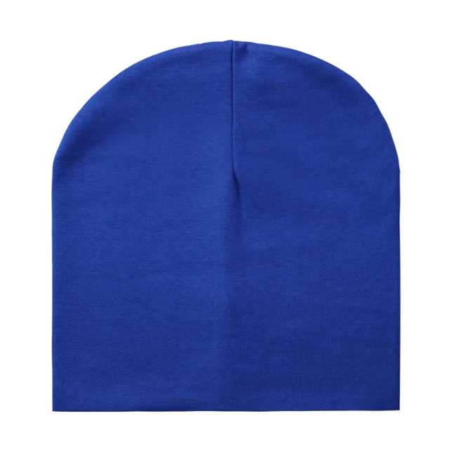 Baby Hats Cotton Solid Color Baby Cap Children's Beanie Hat For Boys And Girls Kids Boys Winter Hat Deep Blue