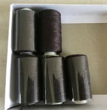 Filo ago kit 24 pcs C ago curvo con il regalo 5 piccolo rotoli di colore MARRONE SCURO di Cotone Filo Per Cucire A Mano-Legato filo di tessitura