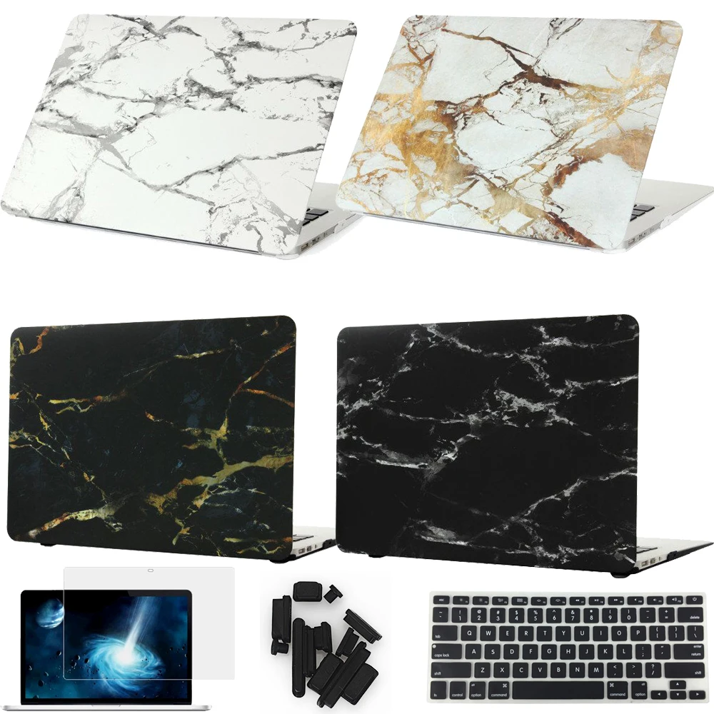 Чехол с мраморной текстурой для Apple Macbook Air Pro Retina 11 12 13 чехол ноутбука new 15 4