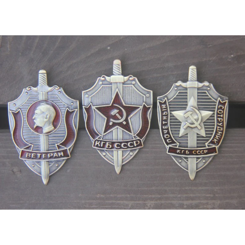 

3PC/Lot Soviet KGB Medal 3 Russian Moscow Red Army Badge Russia Medals