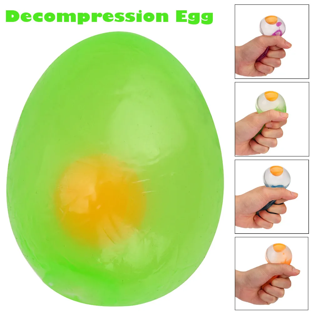 

2019 Funky Egg Splat Ball Squishy Toys Stress Relief Eggs Yolk Balls For Children stress ball toys for children fast shipping