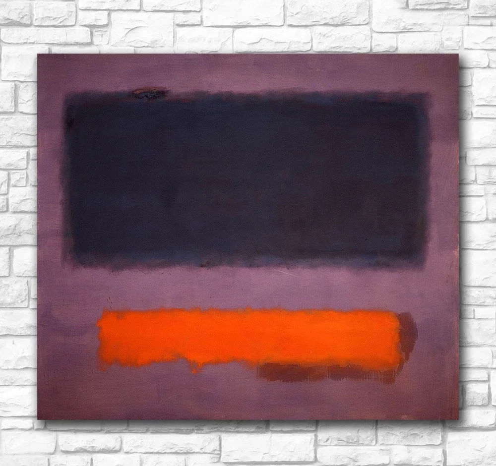 

Grey and Orange on Maroon No 8 Mark Rothko Oil Painting Wall Art Paintings Picture Painting Canvas Painting for Home Decor