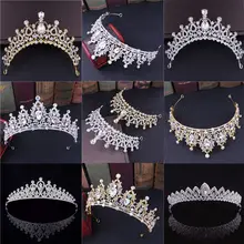Свадебная Корона-Тиара Свадебный ободок украшения для волос тиары и короны Женская повязка для волос модные головные уборы оптом