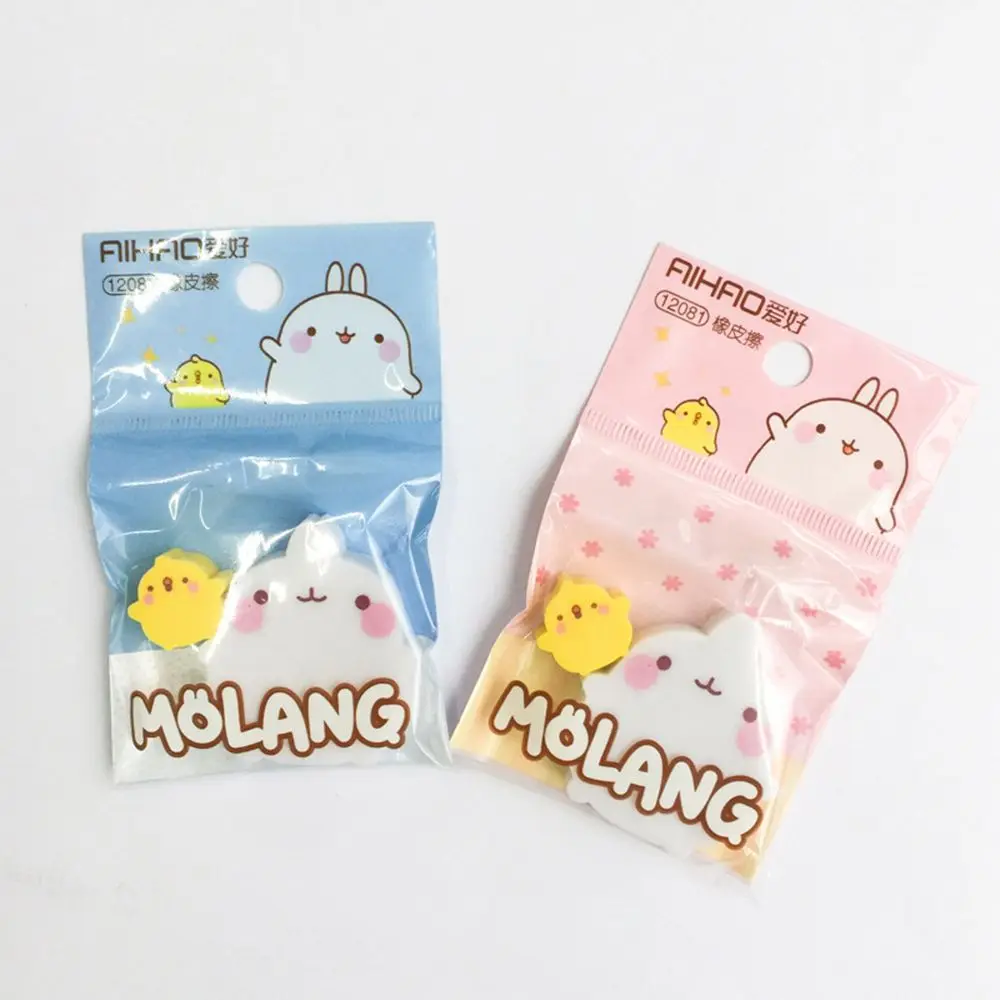 

2 pcs/pack Rabbit Duck Eraser Rubber Eraser Primary Student Prizes Promotional Gift Stationery