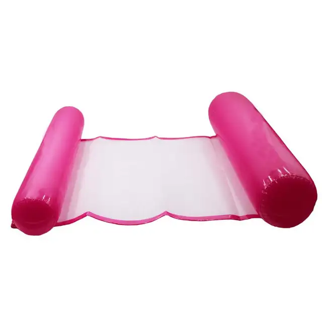 Water hammock recliner inflatable floating Swimming Mattress sea swimming ring Pool Party Toy lounge bed for swimming Rose red