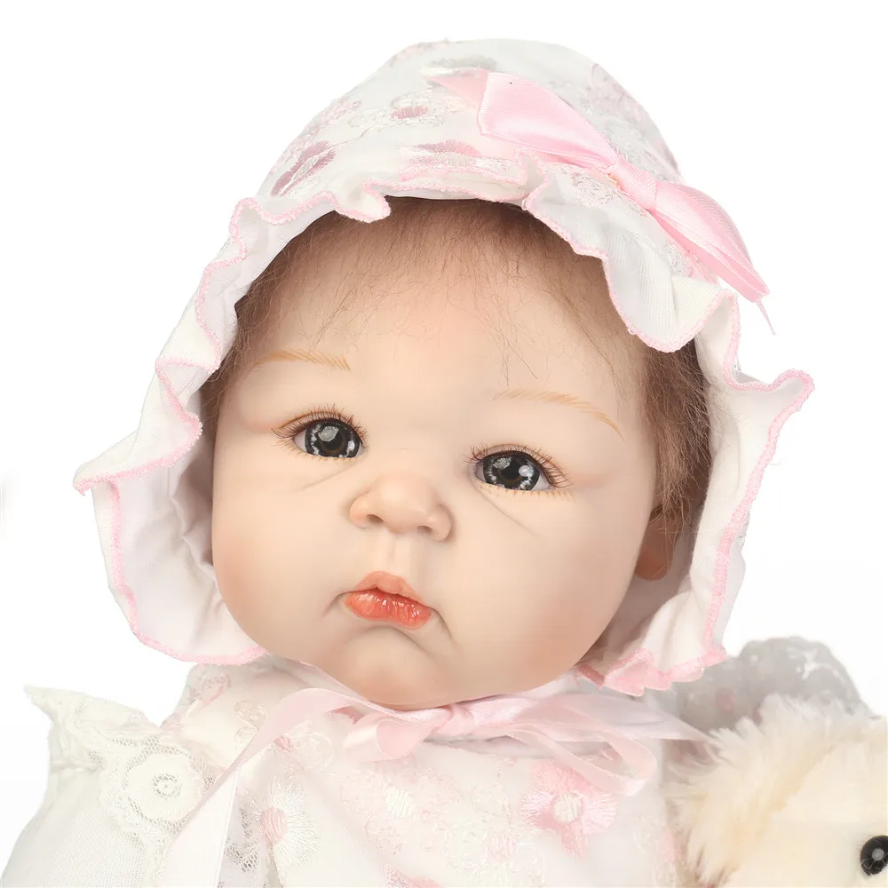 Npk Dolls reborn силиконовый reborn baby girl 2" 55 см мягкий хлопок тело Новорожденные Дети для детей подарок Bebes reborn brinquedo