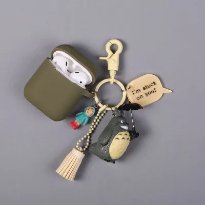 Аниме брелок ключи Хаяо Миядзаки ведьмы доставки Apple airpods чехол для ключей мультфильм беспроводные Bluetooth наушники shell - Цвет: AD-39