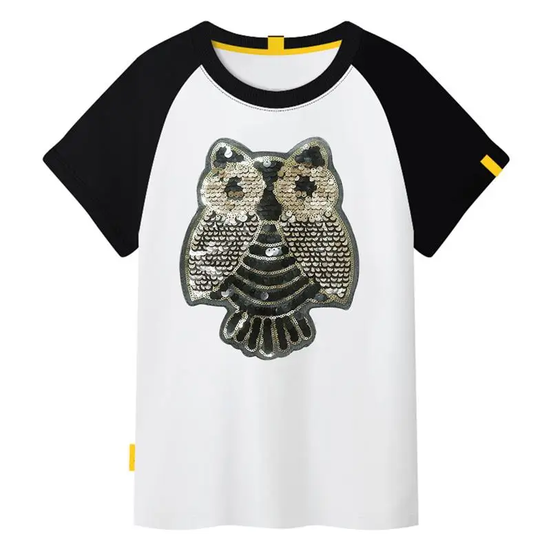 Animals Handmade Diy Sequin Embroidered Cloth Owl Gold Beads Patch Patches For Clothing Y1010 Decor | Дом и сад
