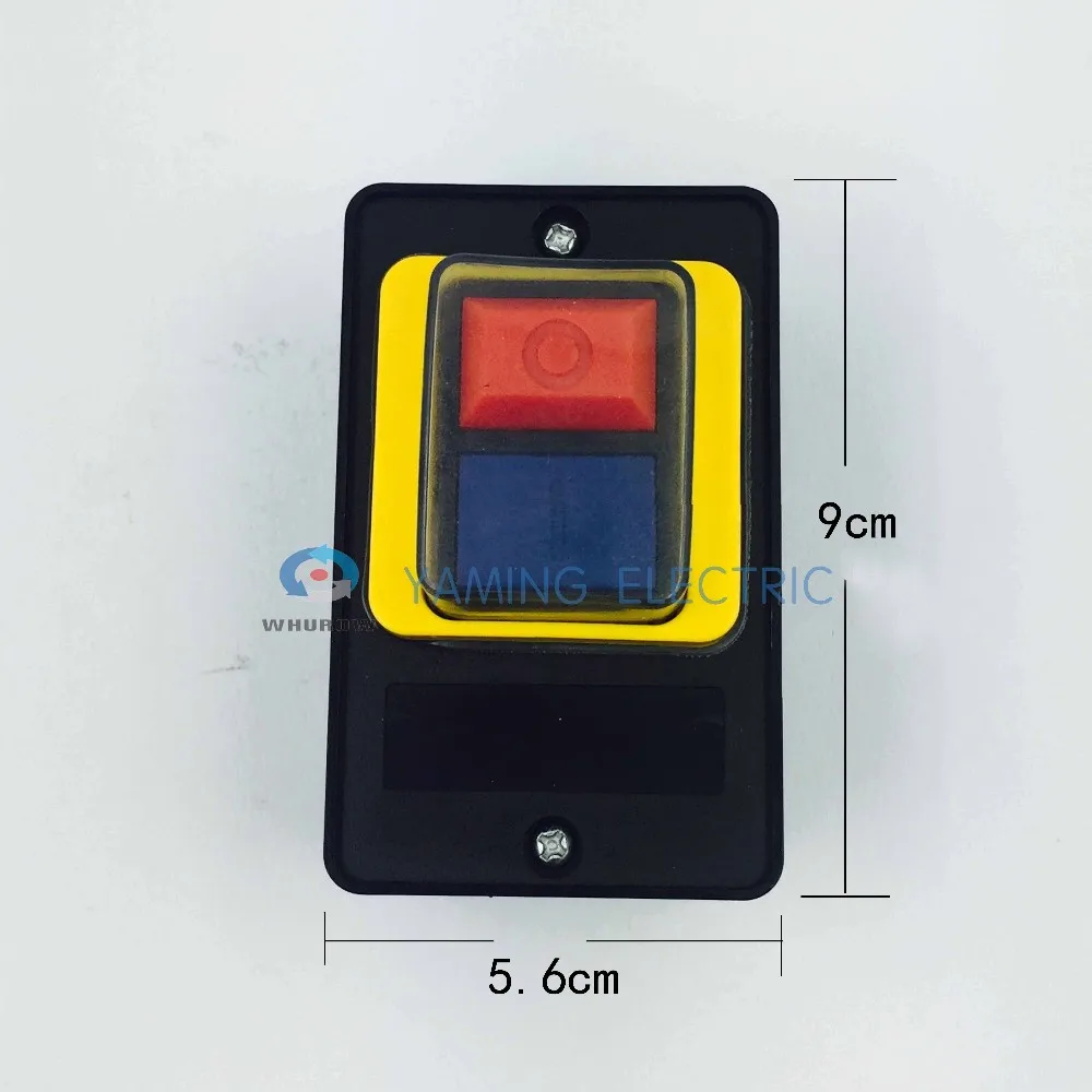 Кнопочный переключатель Настольный переключатель сверла на Выкл самоблокирующийся 10A 220 V/380 V водонепроницаемый режущий станок переключатель защитная коробка