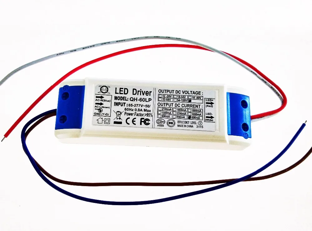 Высокое качество 54 105V 600mA 18 30x3W 90 V 260 освещение для трансформаторов Safy драйвер