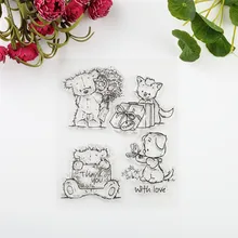 2016 new Scrapbook DIY Photo Album Account Transparent Silicone Rubber Clear Stamps cartoon