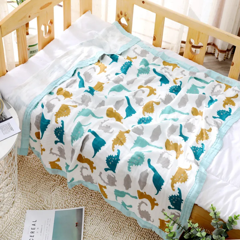 110 см* 110 см 4 слоя бамбука хлопка муслин детское одеяло кондиционер новорожденных одеяла для маленьких детей спальное одеяло