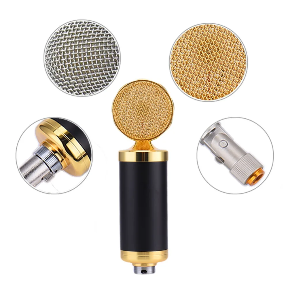 Professional Wired Condenser Microphone Echo Function with Mic Shock