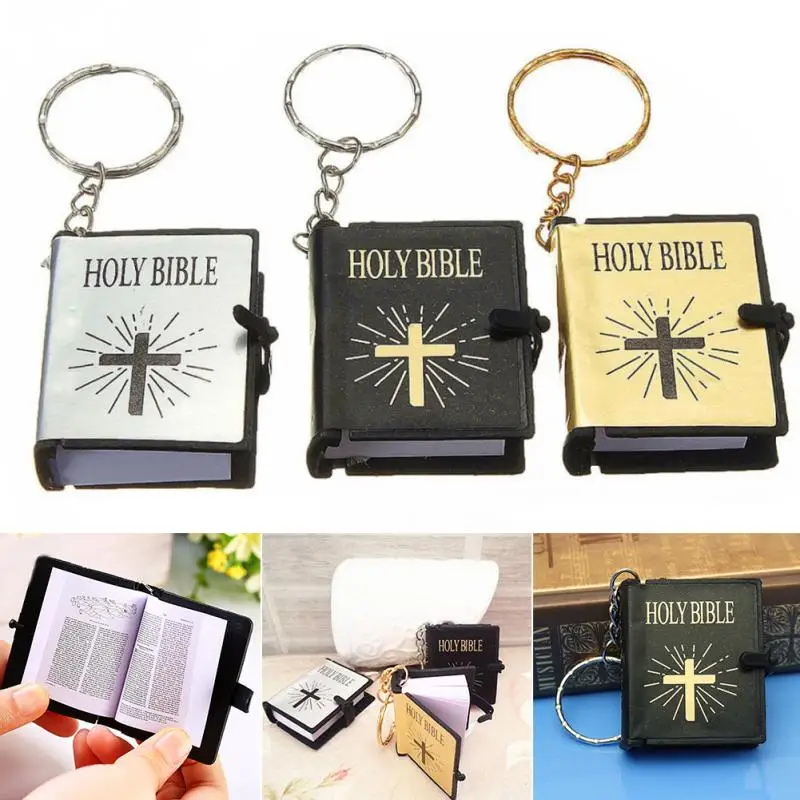 Брелок для ключей Мини Тонкий Священная Библейская брелок для ключей книга украшение брелок для мужчин