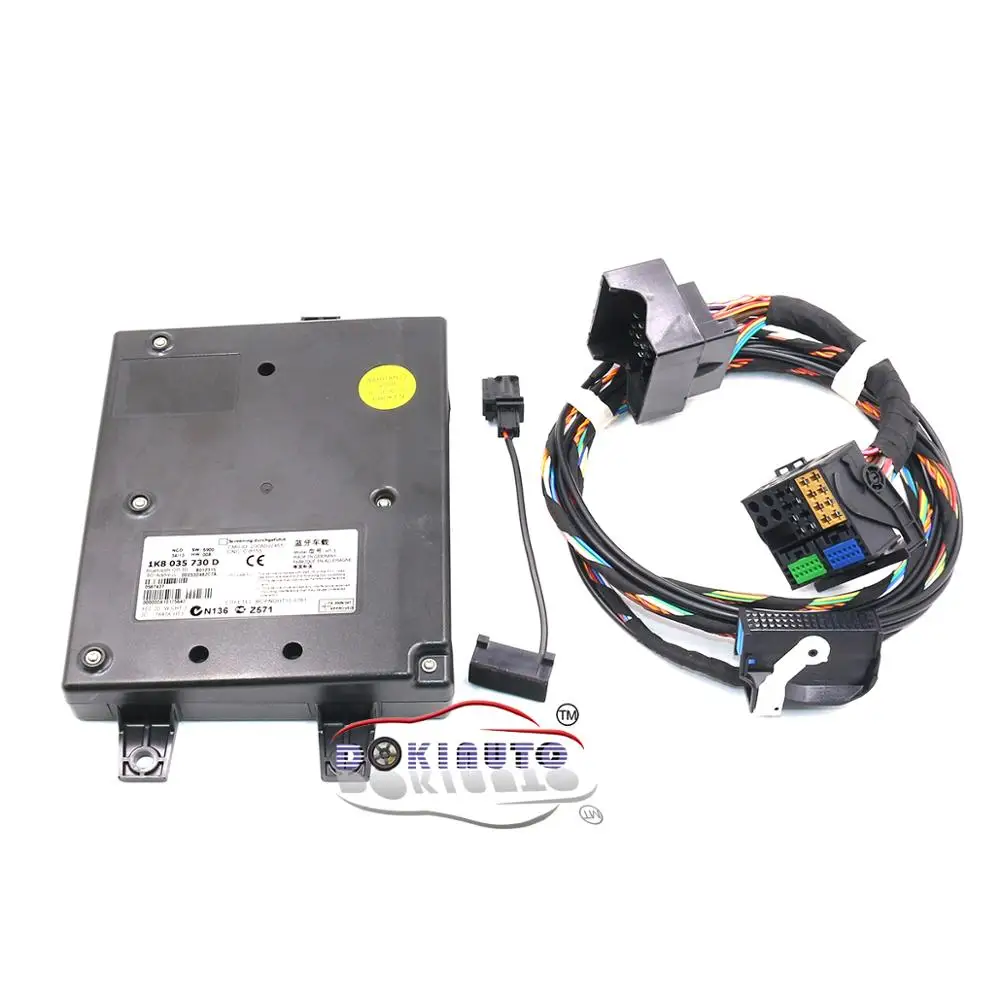 블루투스 호환 모듈 및 플러그 앤 플레이 하네스, 마이크 포함, VW 골프 MK6 제타 MK5 핏 RCD510, 1K8 035 730 D, 9W2