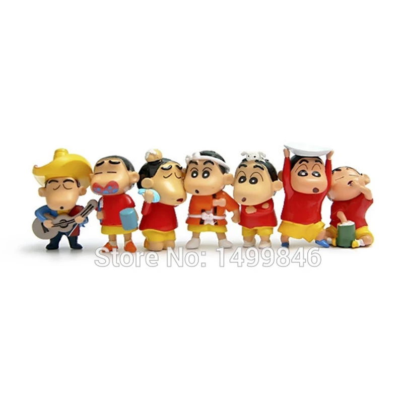 28 шт. Аниме Crayon Shinchan экшн игрушечные фигурки из ПВХ японский Crayon Shin-Chan фигурки модель игрушки для детей