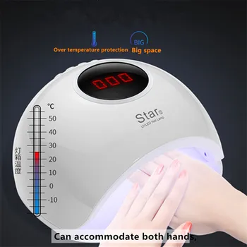 

80WUV LED lamp for nail dryer Sun lamp for manicure 72W/48W /36W smart LCD display for all gel nail polish nail tools