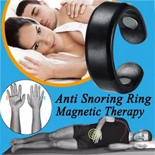 Acupressure Anti Snore Ring Magnetic Therapy Snore Stopper Acupressure Treatment Snoring Device Against Snoring Finger Ring electronic wristband style pulse snore stopper blue white 1 x cr2032