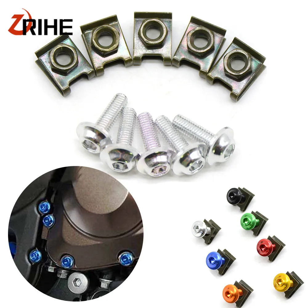 

Universal CNC Aluminum Motorcycle Fairing body work Bolts Screws 5 pcs For Honda XR250 MOTARD CRM250R CRM250AR XR400 MOTARD