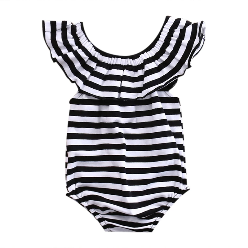 

Stripe Newborn Infant Baby Girl Clothes Cotton Sleeveless Romper Jumpsuit Outfit Clothes US STOCK