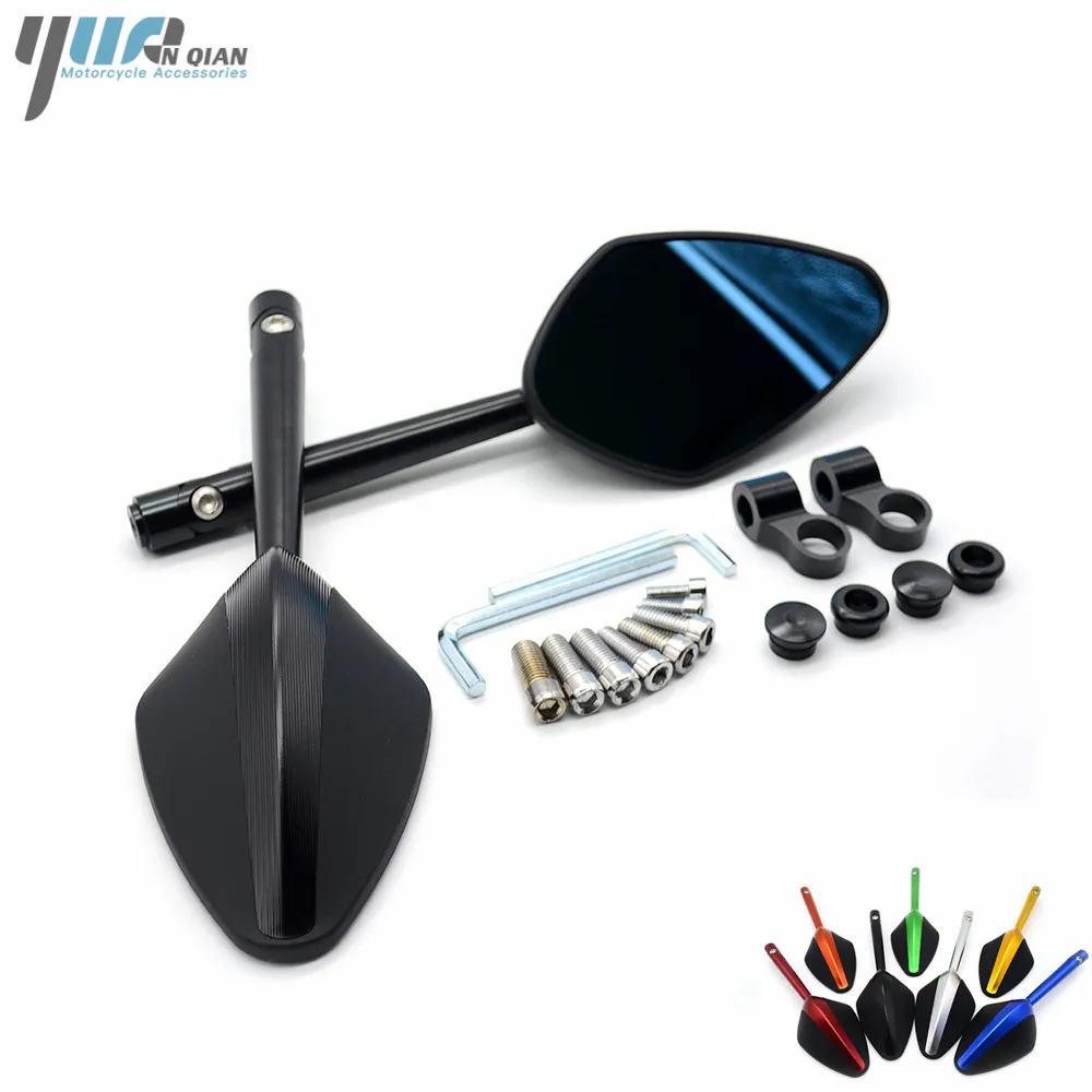 

Universal CNC Side Mirror Motorcycle Mirror Scooter Rear View Mirror For Yamaha YZF600 YZF600R YBR125 MT 03 07 09 XT660 TMAX R3