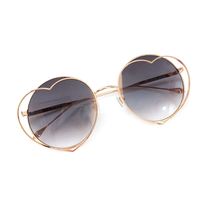 No2 Sunglasses Круглые Солнцезащитные очки Модные женские туфли сплава кадр Ретро Зеркало Солнцезащитные очки женские винтажная, брендовая, дизайнерская UV400 - Цвет линз: No2 Sunglasses