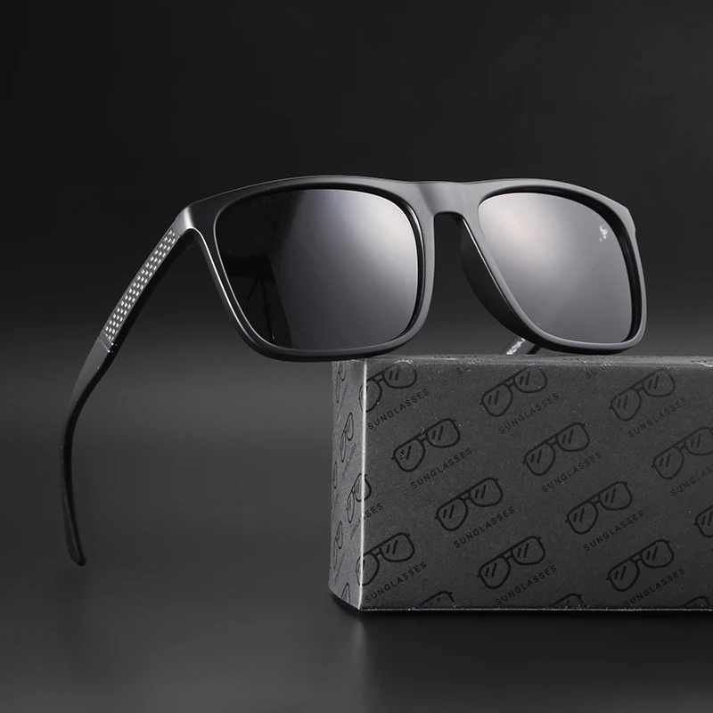 C2sand black gray LongKeeper поляризованных солнцезащитных очков площади Для мужчин TR90 классический Винтаж мужские очки для вождения Спорт безопасности вождения UV400 очки - Цвет линз: C2sand black gray