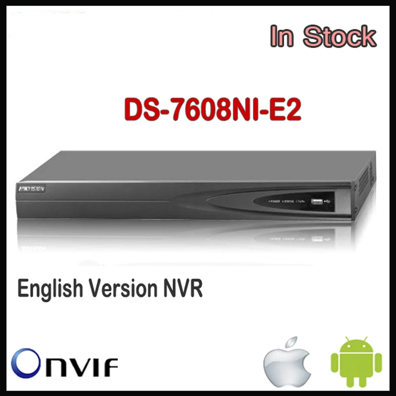 

Hikvision NVR 8CH DS-7608N-E2 Network NVR with 8CH& HD 6MP for Network IP Camera support 4TB HDD