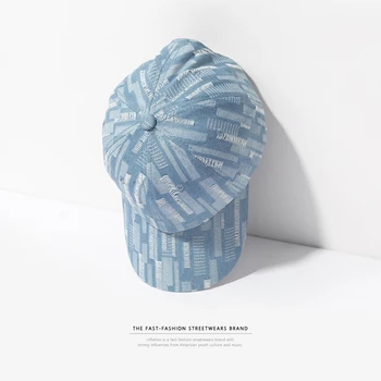 

INFLATION Denim Damaged Hat Outdoor Snapback Trucker Hat Men Adjustable Baseball Caps Trendy Women Hip Hop Fashion Hat 095CI2018