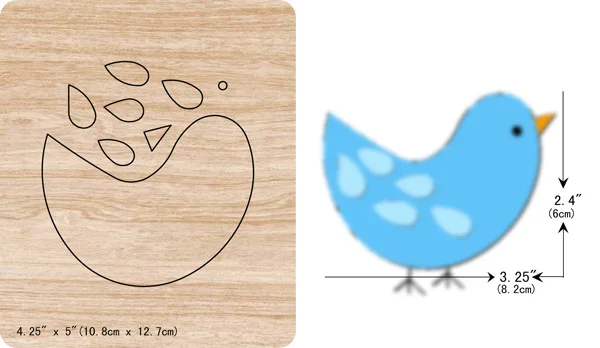 

DIY New bird wooden dies cutting dies for scrapbooking Thickness/15.8mm/Multiple sizes /V-1539