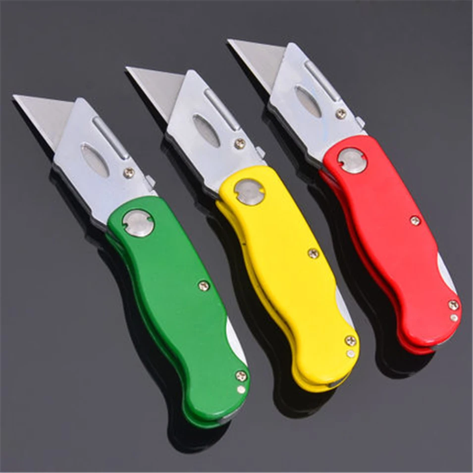 

Folding Knife Heavy Duty Knife Pipe Cutter Stainless Steel Utility Knife with 5PCS Knife Blades Outdoor survival tools