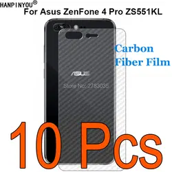 10 шт./лот для Asus ZenFone 4 Pro ZS551KL 5,5 "3D Anti-fingerprint прозрачный углеродного волокна назад фильм Экран протектор