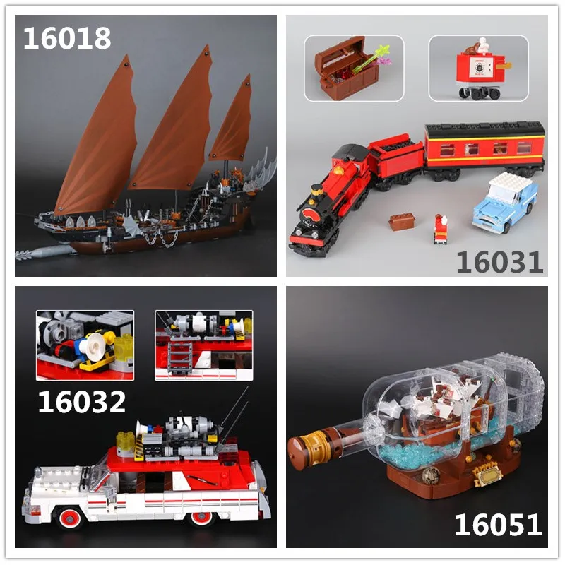 

LEPIN 16018 The Ghost Pirate Ship 16031 The Hogwarts Express 16032 Ghostbusters Ecto-1&2 16051 Ship in a Bottle Building Block