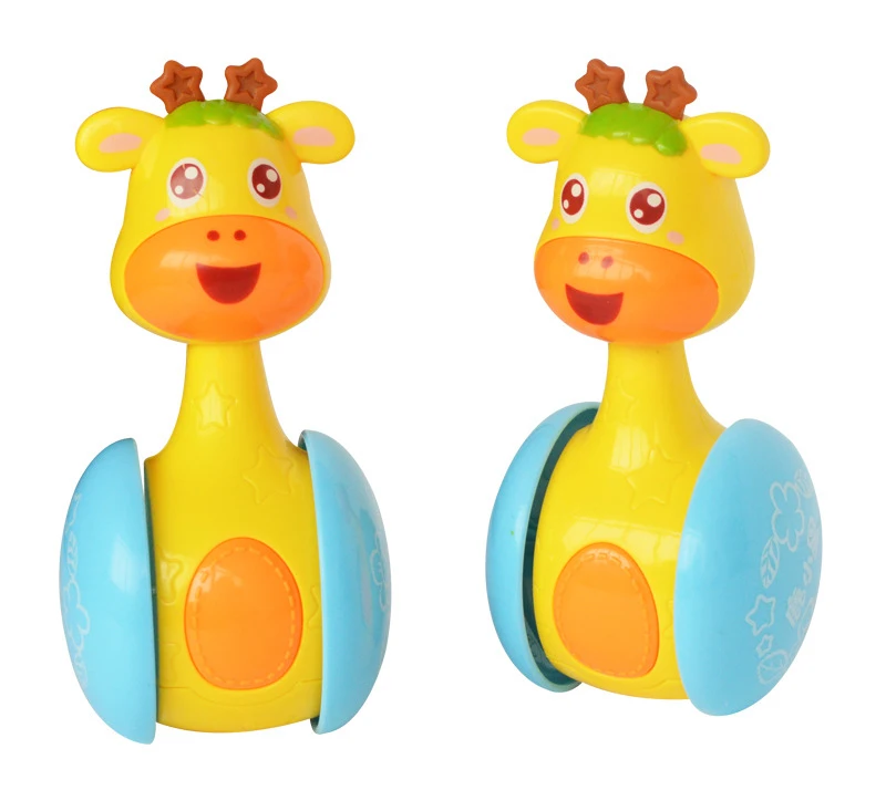 Baby Rattles Sliding Tumbler Doll Cute Pet Image Sweet Bell Music Roly-poly Puzzle Early Education Baby Toys Gift T0725 (9)
